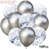 10pcs Metal C Silver